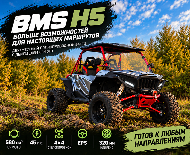 Теперь и полный привод! Багги BMS H5